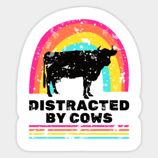 Easily distracted by cows Sticker